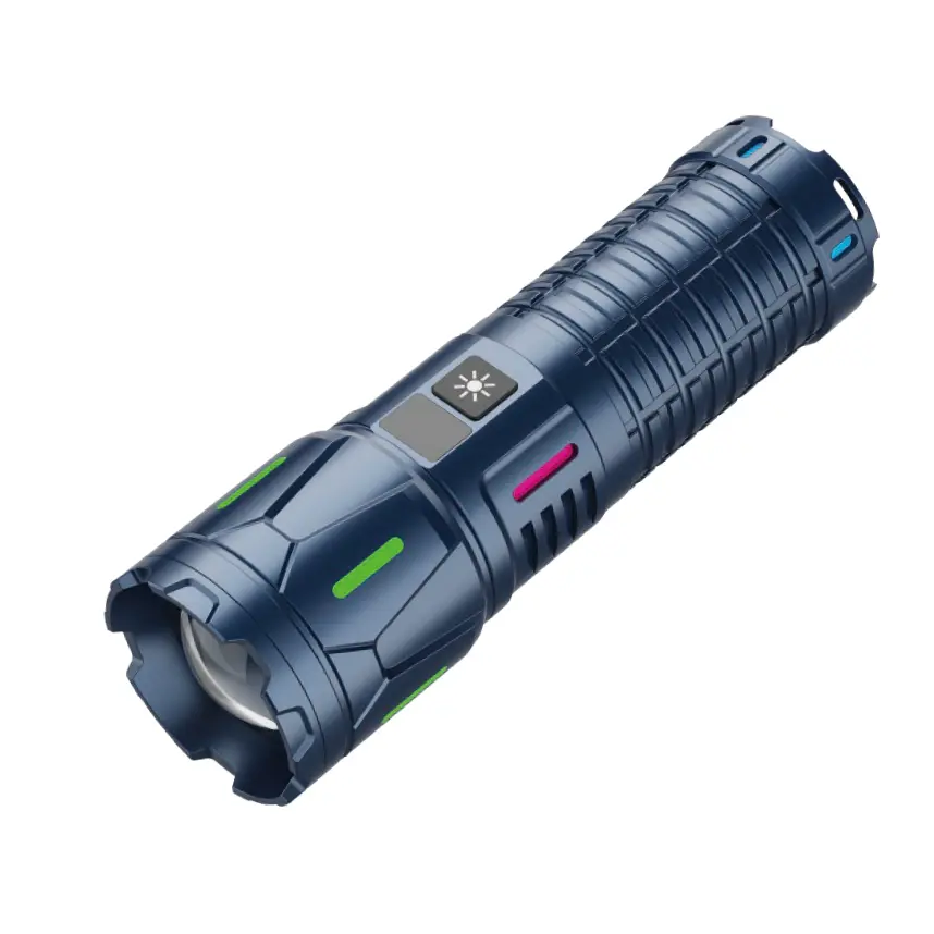 Taktische 100-W-LED-Taschenlampe, wiederaufladbar über USB