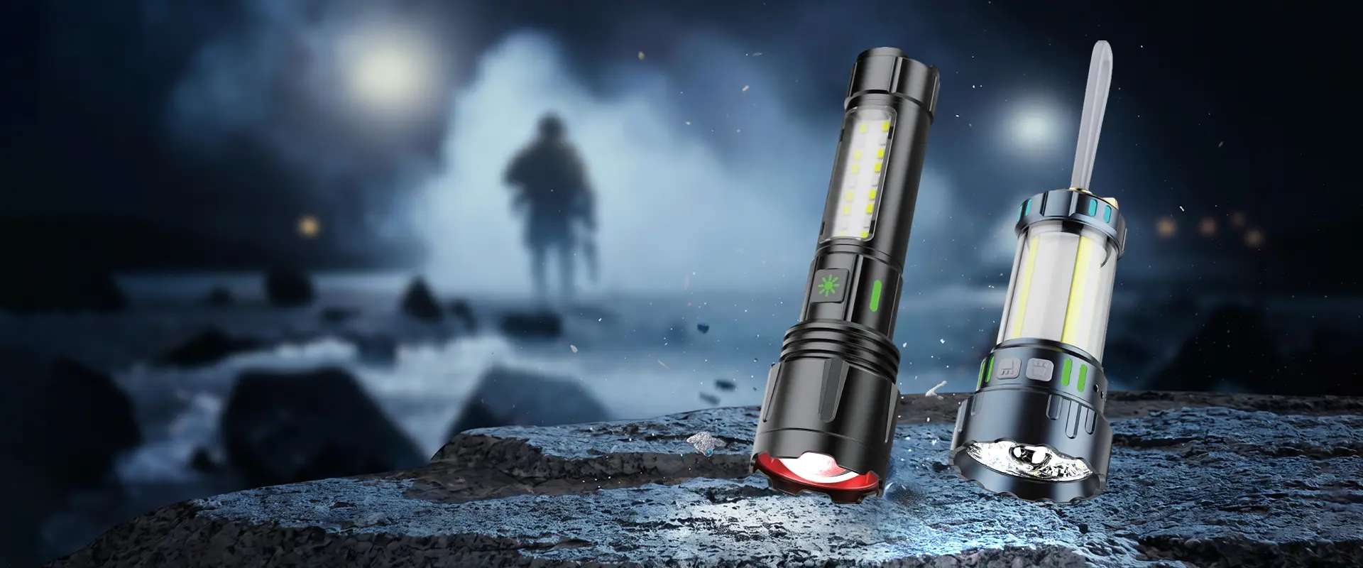 Forest Tiger Taktische LED-Taschenlampe – wiederaufladbar mit hohem Lumen für den Einsatz im Einsatz