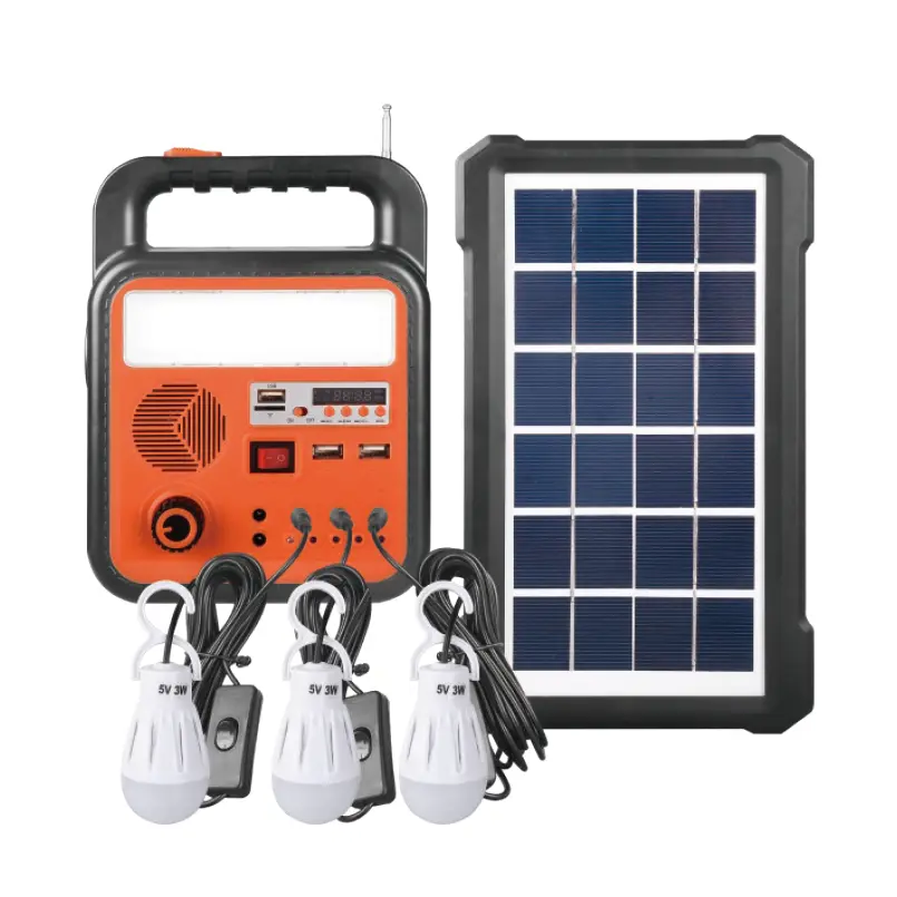 5W LED-Solarkraftwerk-Kit wiederaufladbar