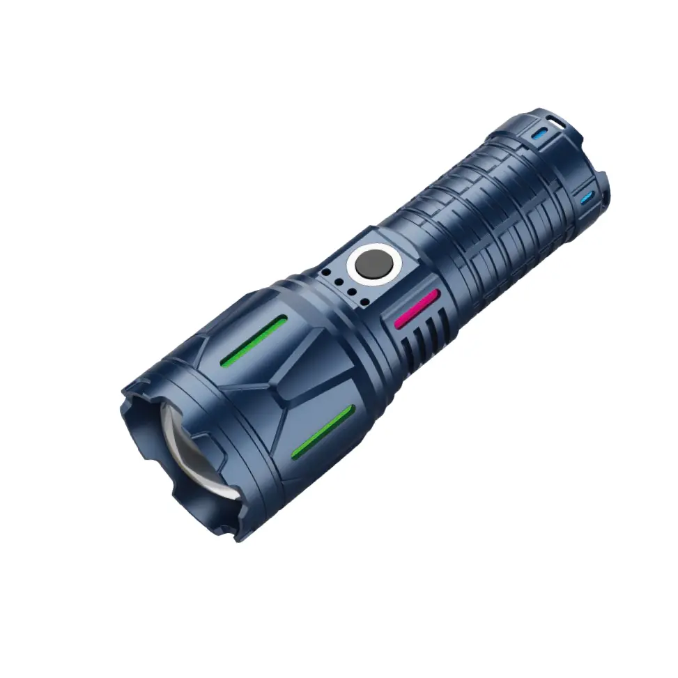 Wiederaufladbare 10 W taktische EDC-Taschenlampe mit hoher Helligkeit